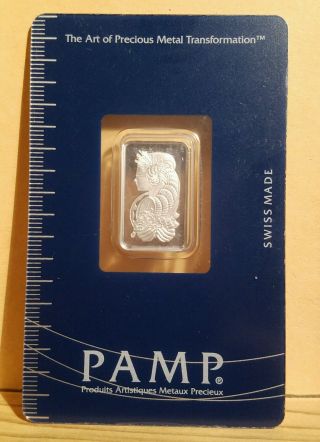 5 Gram Platinum Bar - Pamp Suisse (fortuna) photo