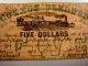 1862 $5 Cottonpledged Jackson Mississipi Bank Note Printed On Mississipi Bond Paper Money: US photo 4