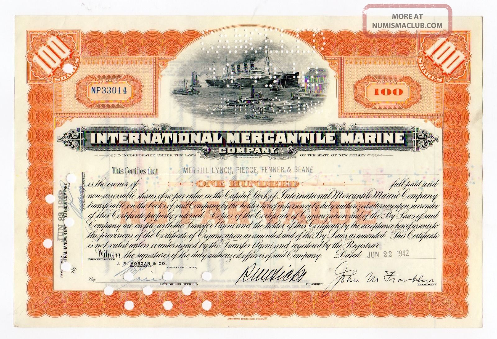 International Mercantile Marine Co.  - 100th Anniversary Of Sinking Of Titanic Transportation photo