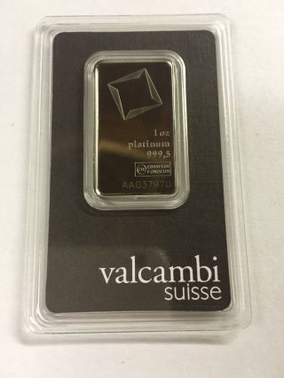 Valcambi Suisse 1 Oz.  9995 Platinum Bar - photo