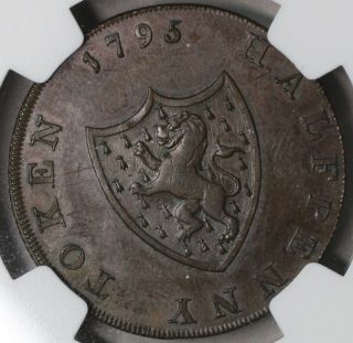 1795 Ngc Ms 62 Roman Conder 1/2 Penny Middlesex Social Dh 1018a 15012402 photo