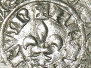 France Silver Gros Au Lys Philippe Vi Valois 1342 Bc 2.  50 G.  Hundred Years ' War photo
