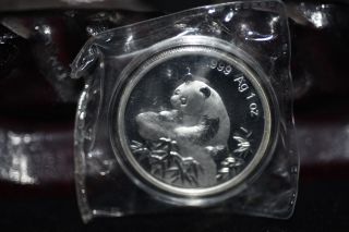 1999 China 1oz Silver Chinese Panda Coin photo