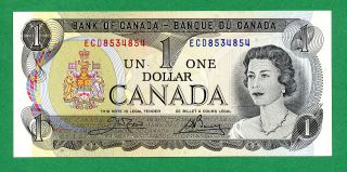 1973 Canada One Dollar Bill Canadian 1 Dollars Note Ecd8534854 photo