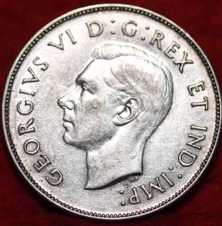 1947 Canada Silver Fifty Cents Foreign Coin S/h photo