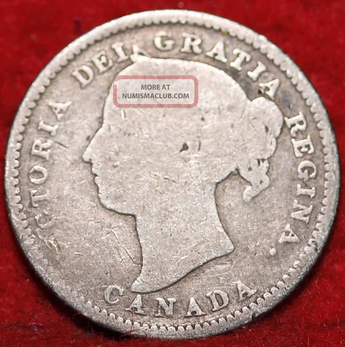 1888 Canada Silver Ten Cents Foreign Coin S/h Ten Cents photo
