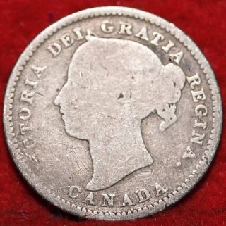 1888 Canada Silver Ten Cents Foreign Coin S/h photo