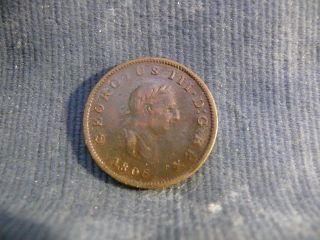 1806 Great Britain Copper Half Penny photo