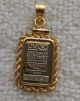 Johnson Matthey 1 Gram Platinum Bar.  9995 Fine - 14k Gold Silk Rope Pendant Charm Platinum photo 1