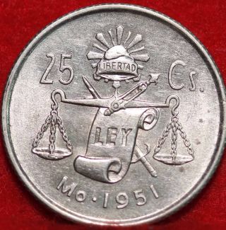 1951mo Mexico 25 Centavos Silver Foreign Coin S/h photo