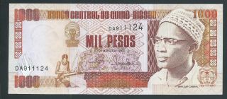 Guinea - Bissau 1000 Pesos 1990 Banknote P - 13a Prefix Da Ef,  Cabral Triumph photo