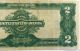 1899 Two Dollar Silver Certificate,  Blue Label,  $2 Large Note Bill S/h Large Size Notes photo 9