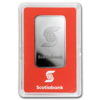 1 Oz Scotiabank Platinum Bar - In Assay - Sku 49899 photo