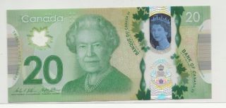 2015 Bank Of Canada $20 Commemorative Queen ' S Historic Reign Polymer Note - Radar photo