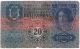 Banknote Vf Paper Money 20 Zwanzig Kronen Austria Hungary1913 Europe photo 1