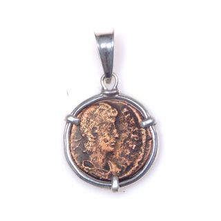 Sterling Silver Ancient Coin Pendant,  Sterling Silver Men ' S And Women ' S Pendant photo