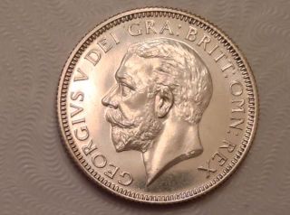 - 1927 Great Britain One Shilling Proof George V - Only 15,  000 Minted photo