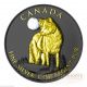 The Wolf Wildlife At Night - Ruthenium Finish & 24k Gold - 2011 1 Oz Silver Coin Coins: Canada photo 1
