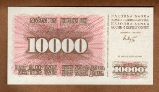 Bosnia - Herzegovina - 10000 Dinara - 25.  1.  1993 - P17a - Uncirculated photo