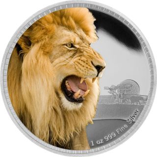2016 Niue Kings Of The Continents - African Lion 1 Oz Silver Coin 1st In Series photo
