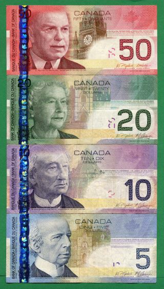 2004 2005 2006 Canada 5 10 20 50 Dollar Bill Canadian Dollars Note photo
