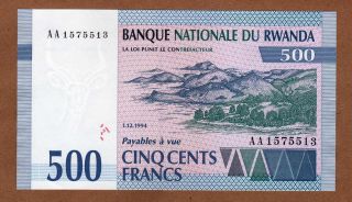 Rwanda - 500 Francs - 1.  12.  1994 - P23 - Uncirculated photo