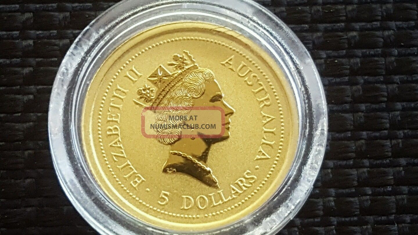Australia 1996 1/10 Oz Gold Coin Lunar Year Of The Rat $15 Uncirculated
