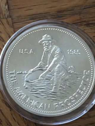 1985 Engelhard Prospector 1 Oz.  899 Fine Silver In Capsule photo
