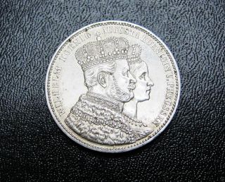 1861 German States Prussia Thaler Silver Coin Ex,  /au photo
