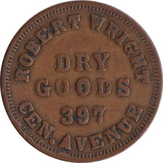 Oh165gs - 4a Robert Wright Dry Goods (cincinnati,  Ohio) R - 7 1862 Early Cwt photo