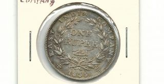 India British 1835 One Rupee Silver Coin photo