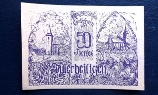 1920 Germany Austria Notgeld 50 Heller Kriechbam Emergeny Banknote Cu M270 photo