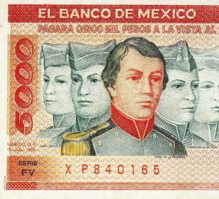 Mexico 1985 $5000 Pesos Cadets Serie Fv (xp840165) Note photo