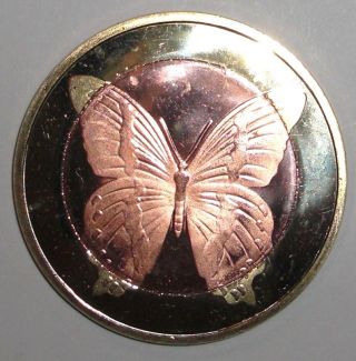 2013 Annobon 500 Ekuele,  Butterfly Insect Bug,  Animal Wildlife,  Bi - Metallic Coin photo