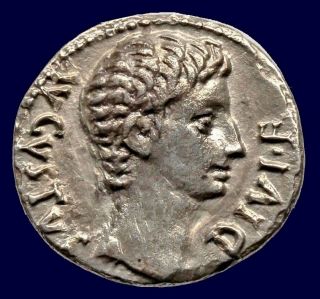 Roman Imperial - Augustus Ar Denarius (lugdunum 15 - 13 Bc) - Exceptional photo