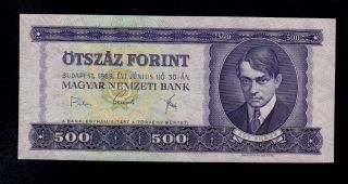 Hungary 500 Forint 1969 Pick 172a Unc Banknote. photo