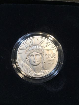 2008 W $100 Burnished Platinum Eagle With 2,  876 Made Rare photo
