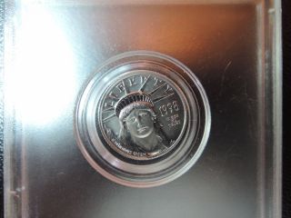 1998 Platinum Eagle $10 Coin 1/10th Ounce Statue Of Liberty photo