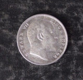 1905 British India Silver Rupee Coin,  George V,  Choice Au,  Km 524 - photo