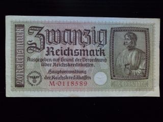 Germany Ww2 20 Reichsmark 1940 - 1945 photo