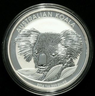 2014 Australian Koala 1/2 Oz.  999 Silver Brilliant Uncirculated. photo