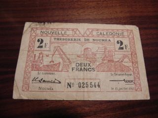 Caledonia - 2 Francs,  1942 photo