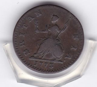 1773 King George Iii Farthing (1/4d) British Coin photo