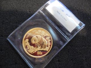1997 Gold Panda 1 Oz.  999 Proof Coin photo