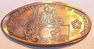 Dow - 390 : Vintage Elongated Cent: The Signing Of The Declaration Of Independence photo