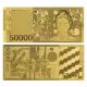 South Korea 50000 Won Banknote 24k Gold Foil Plated /w Sleeve Collectible Asia photo 1