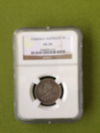 1924 (m&s) Australia 1 Shilling Silver Coin Ngc Vg 10 photo