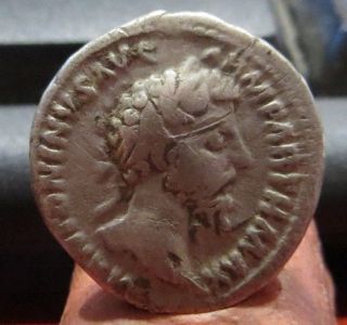 Ancient Roman Coin,  Silver Denarius Of Marcus Aurelius photo