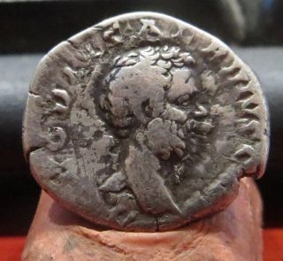 Ancient Roman Coin,  Silver Denarius Of Clodius Albinus photo