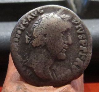 Ancient Roman Coin,  Silver Denarius Of Antoninus Pius photo